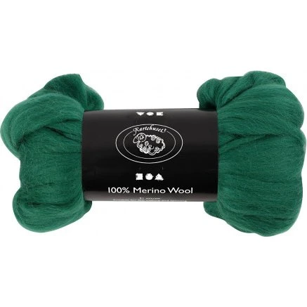 Karteflor Merino 21 µm uld - Grøn 100 g