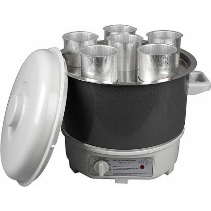 Vokssmeltesæt 16 L med 6-hulsdæksel og 6 smelterør