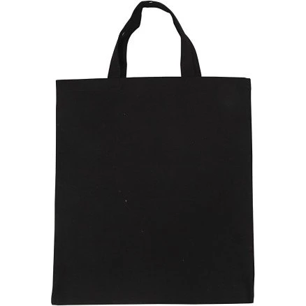 Mulepose 38x42 cm, 100% bomuld, sort