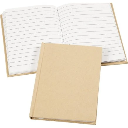 Notesbog A6 brun, 80 sider, 60 g