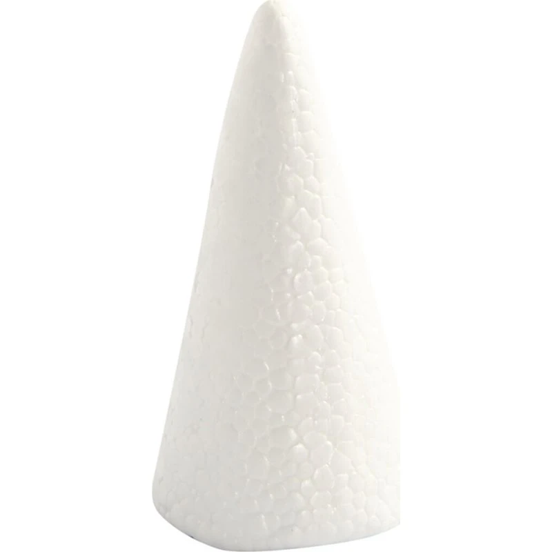 Uden mærke Kegle i styropor H11 Ø5,5 cm hvid - 5 stk