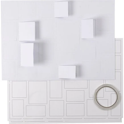 Lav Selv Julekalender 30x42 cm hvid, 5 stk