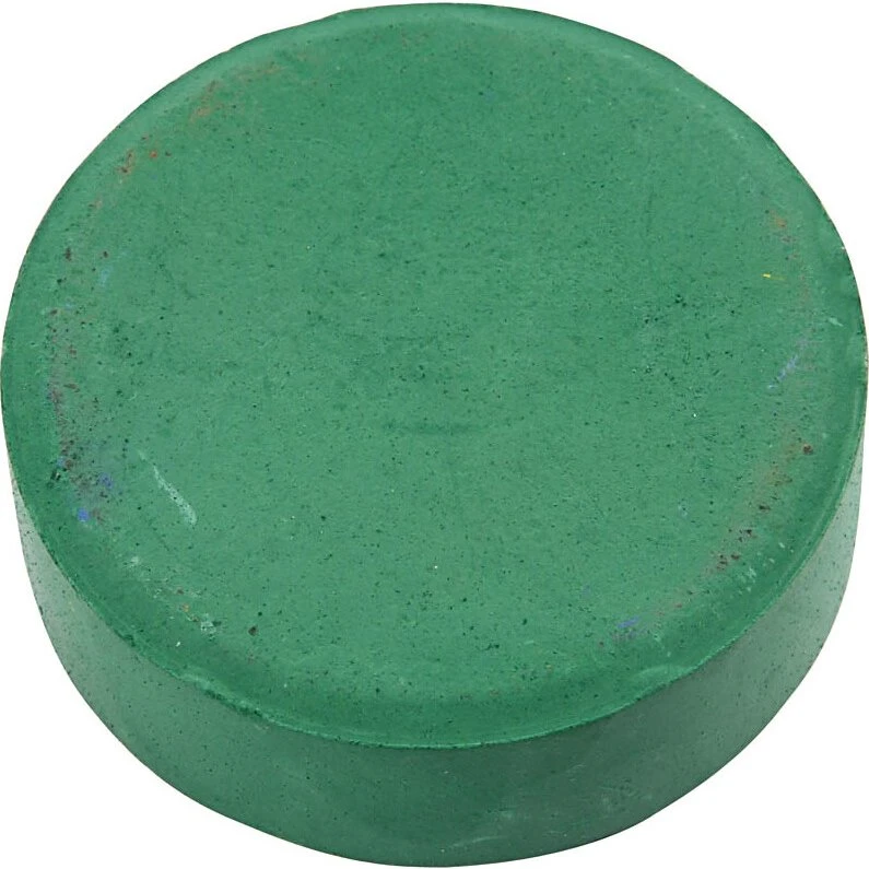 Vandfarveblok mørk grøn, Ø57 mm H19 mm – 6 stk