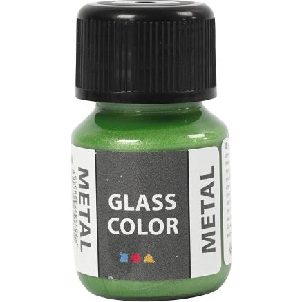 Glass Color Metal, grøn 30 ml