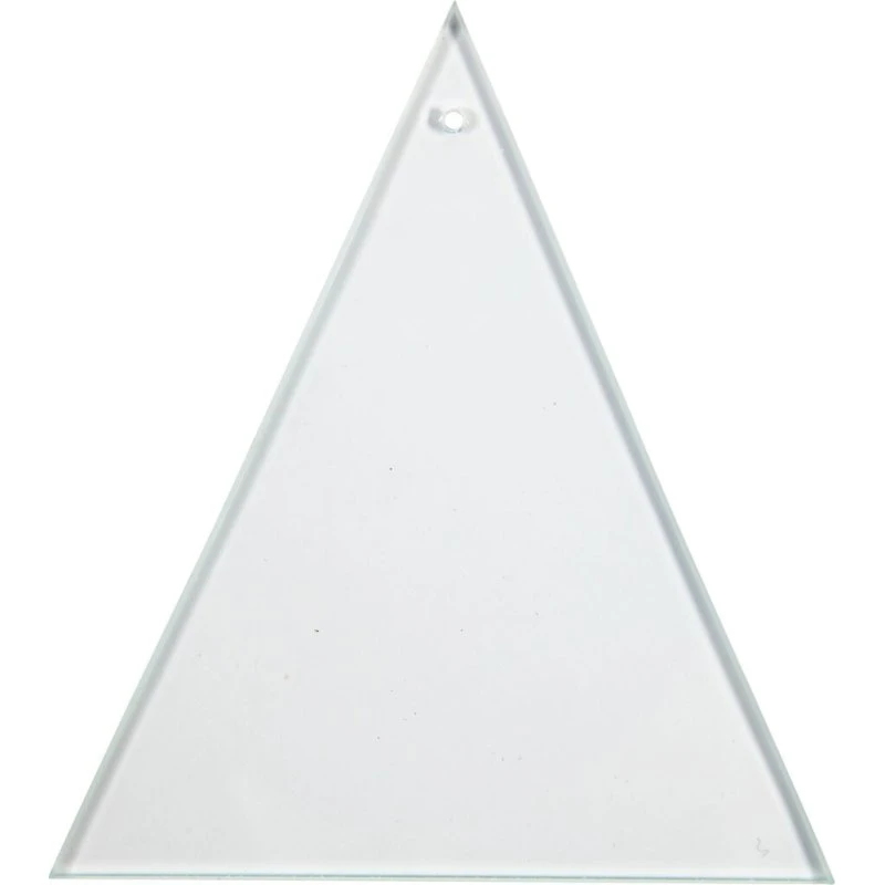 Uden mærke glasplade trekant 8x9 cm 3 mm – 10 stk