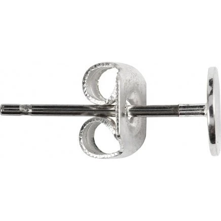 Generisk ørestik forsølvet L 13 mm, 100 stk