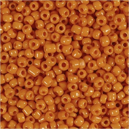 Rocaiperler 3 mm (8/0) orange, hul 0,6-1,0 mm, 25 g