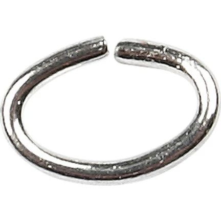 Oval-ring 0,7 mm forsølvet, 50 stk.
