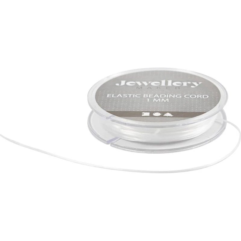 Uden mærke Elastiksnor flad 1 mm, 10 m