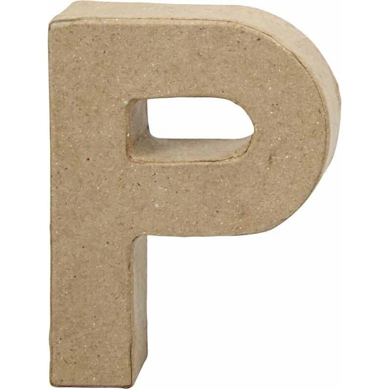 Creativ Company Bogstav P i papmaché 10 x 7,7 x 1,7 cm