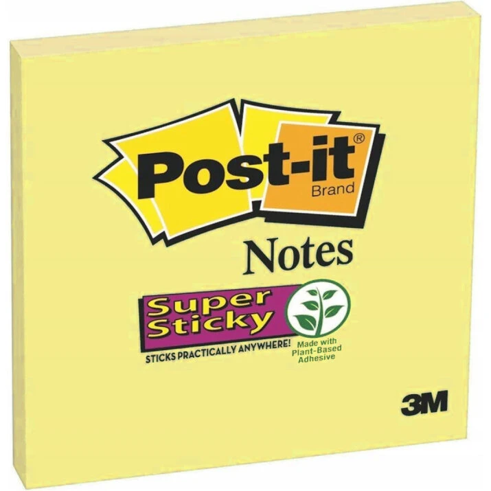 Post-it Super Sticky Notes 654-6SS-CY 6 stk 76x76 mm - Gul