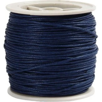 Knyttegarn vokset blå 1 mm 40 m