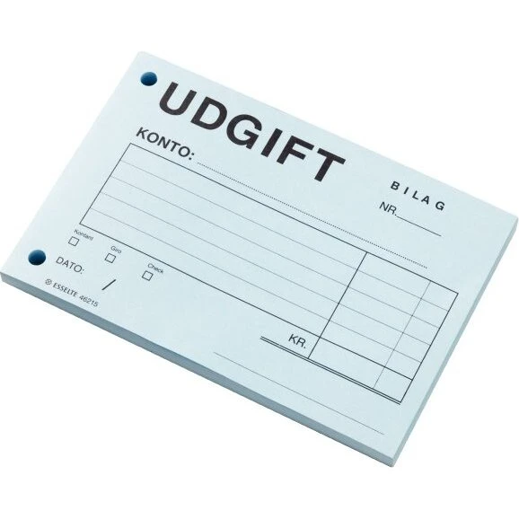 Esselte Udgiftsblok A6 100 ark blå