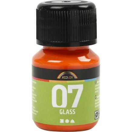 A-Color Glass lakmaling, orange 30 ml