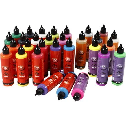 3D Liner 30×100 ml – assorterede farver