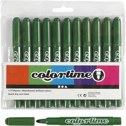 Colortime Tusch 5 mm, grangrøn – 12 stk.