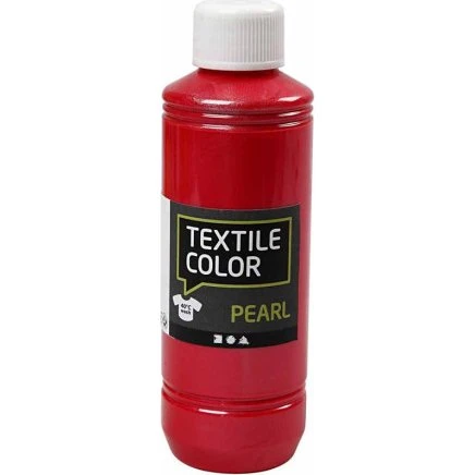 Textile Color Pearl perlemor, rød 250 ml