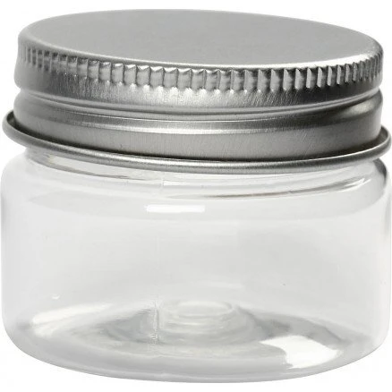 Plastdåse med låg 35 ml Ø40×35 mm - 10 stk
