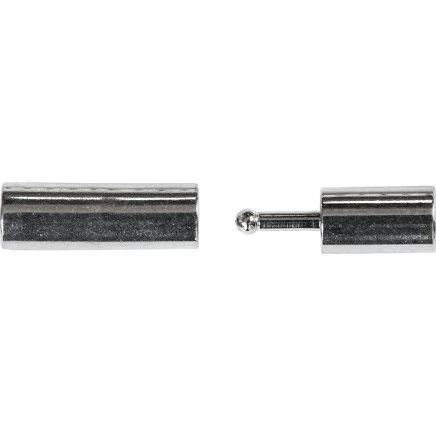 Magnetlås 3x14 mm, hul 2 mm, forsølvet, 40 stk.