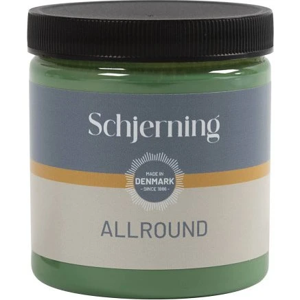 Udendørsmaling grøn 250 ml, silkemat dækkeevne