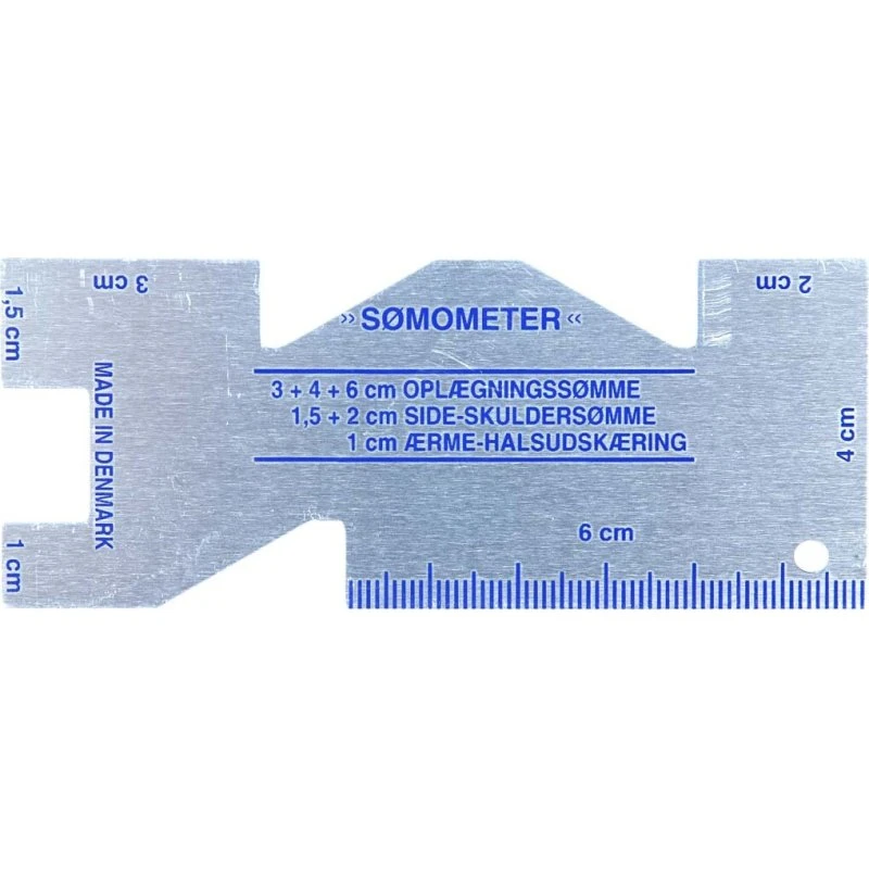 Sømometer i metal, 1 stk.