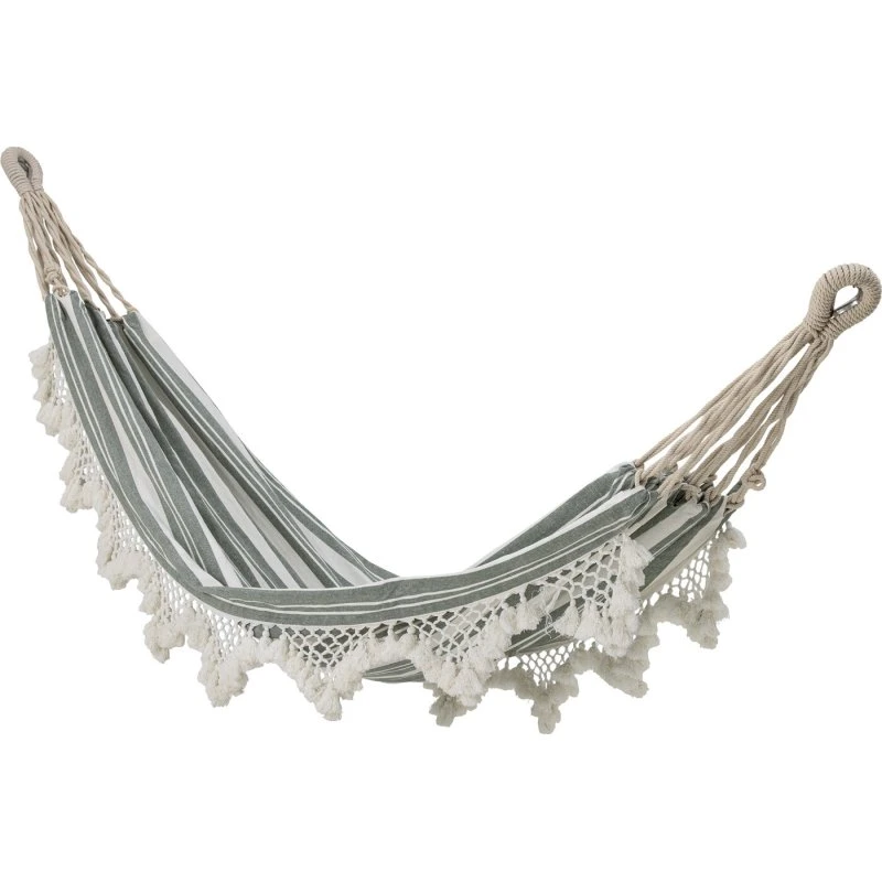 Bloomingville Cruz hængekøje 300x100 cm - Grøn, bomuld