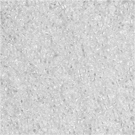 Rocaiperler 15/0, Ø1,7 mm, hul 0,5–0,8 mm, klar, 25 g