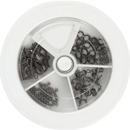 Uden Mærke Smykke startsæt, mørk grå metallic – wire 5 m