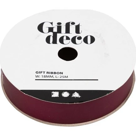 Vivi Gade gavebånd mat rød 18 mm x 25 m