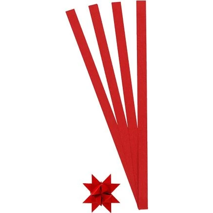 Stjernestrimler L 45 cm ø4,5 cm B 10 mm rød, 100 stk