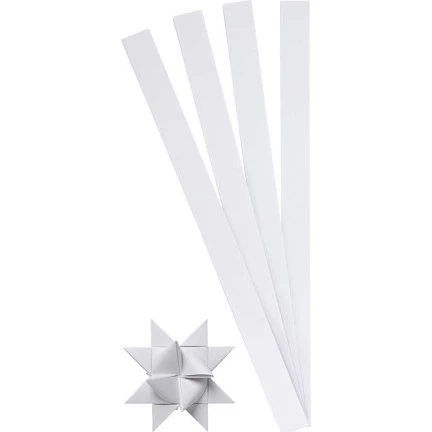 Stjernestrimler 45 cm ø6,5 cm 15 mm hvid - 100 stk