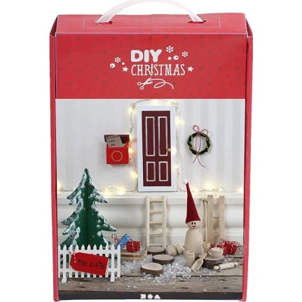 Diy Christmas Nissens Dør - Materialesæt med tilbehør