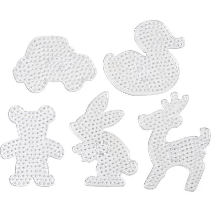 JUMBO Perleplader, klare jumbo-forme 5 stk (16x19–19x24 cm)