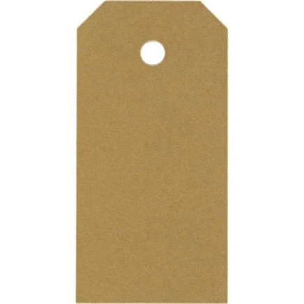 Manilamærker 4x8 cm 250 g, guld – 1000 stk.