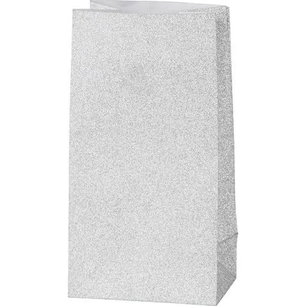 Vivi Gade papirposer sølv 17x6x9 cm, 8 stk