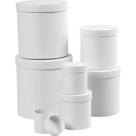 Uden mærke Runde papæsker 7 stk. - hvid, Ø7–22 cm