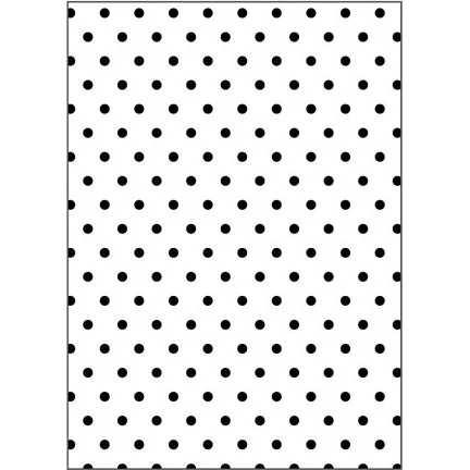 Prægeskabelon Polka Prikker 13x18,5 cm, 2 mm