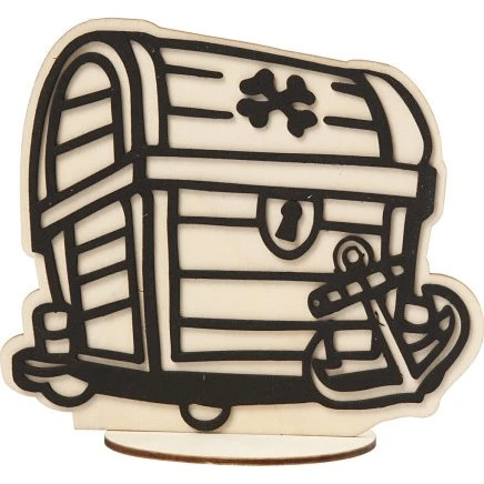 Uden mærke Dekorationsfigur i træ, H 13,5 cm, 1 stk.