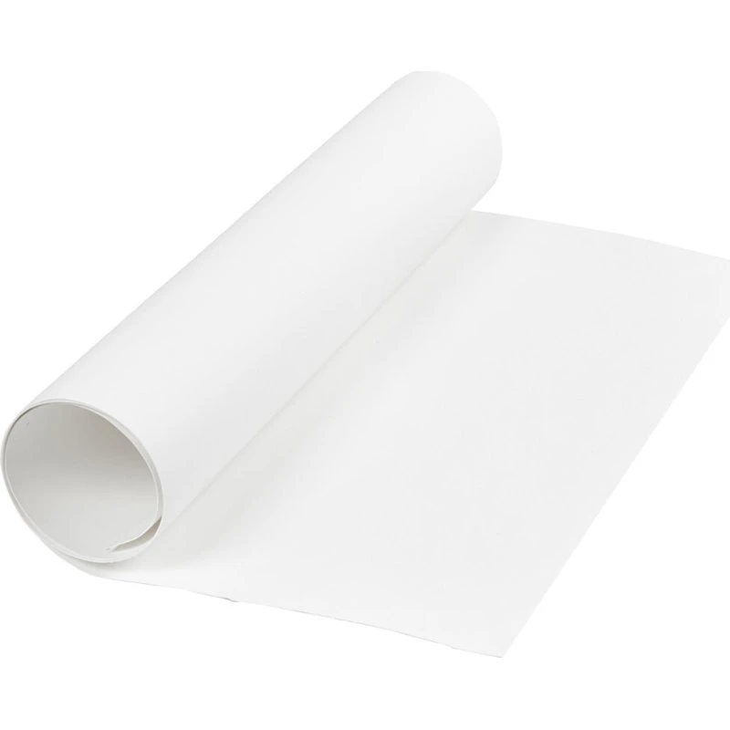 Læderpapir 350 g 50x100 cm – Ensfarvet hvid rulle