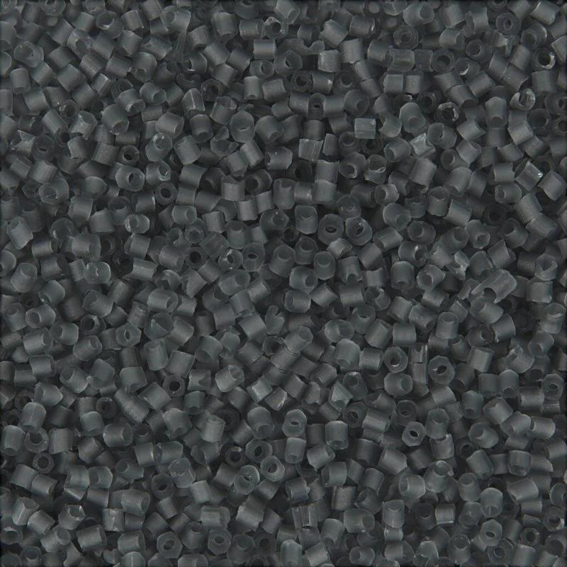 Rocaiperler 2-cut 15/0 Ø1,7 mm Hul 0,5 mm Transparent grå 25 g