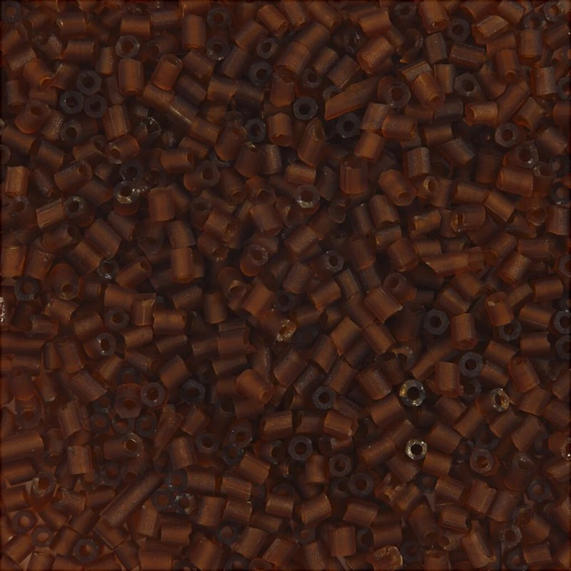 Rocaiperler 2-cut ø1,7 mm hul 0,5 mm - Brun 500 g