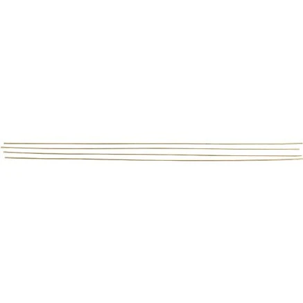 Metalstang 45 cm Ø2 mm, messingfarvet – 5 stk.