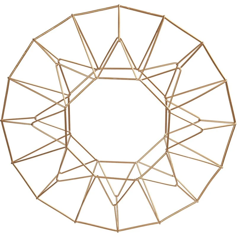 Metalophæng ring Ø28 cm messing - 1 stk