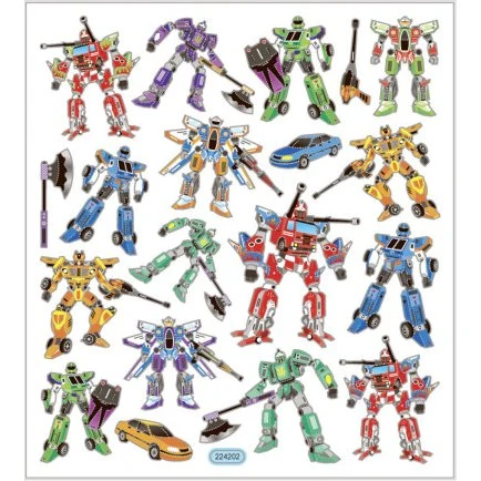 Transformers klistermærkeark 15 x 16,5 cm, 1 ark