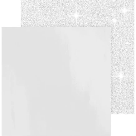 Vivi Gade Designpapir 30,5x30,5 cm, hvid, glitter, 2 ark
