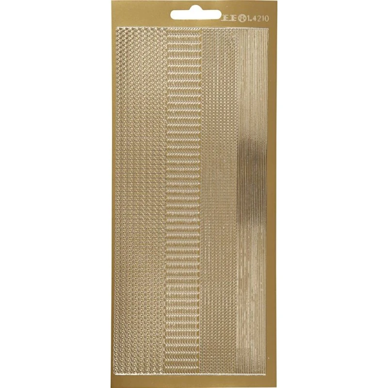 Uden mærke Guld foliestickers 10x23 cm – 1 ark