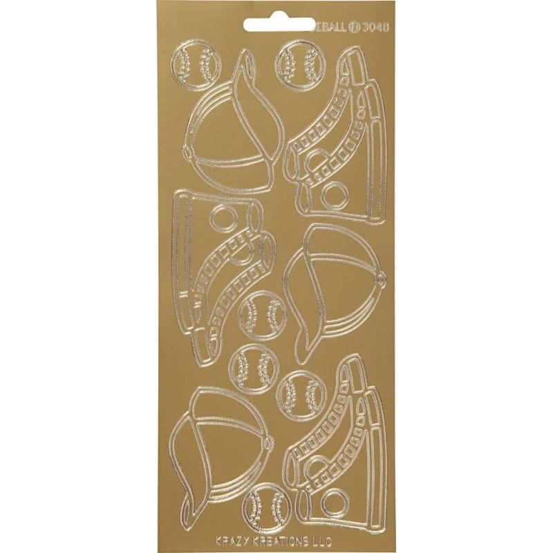 Klistermærker Sport, Guld – Ark 10x23 cm