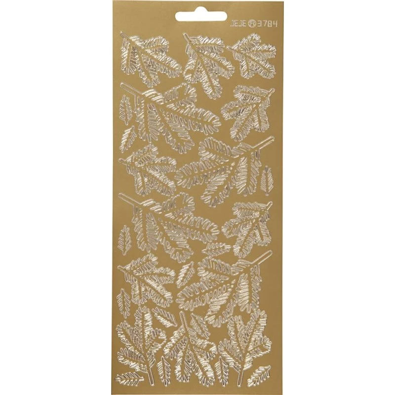 Uden mærke Klistermærker Kviste, guld, 10x23 cm (1 ark)