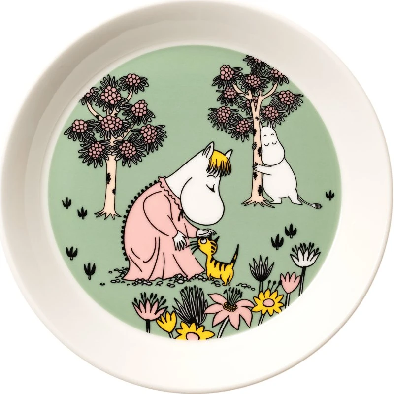 Moomin Arabia Omtanke tallerken Ø19 cm, grøn