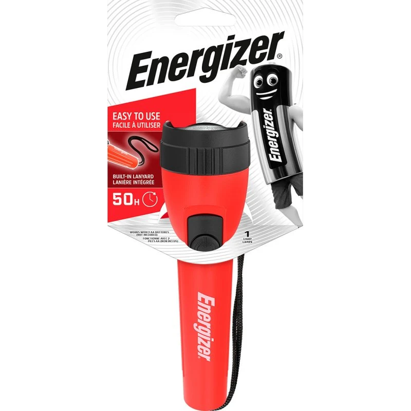 Energizer Value LED-lommelygte 2xAA, rød, 25 lm/35 m